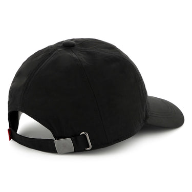 Gorra HUGO para niños y adolecentes Negra print logo blanco